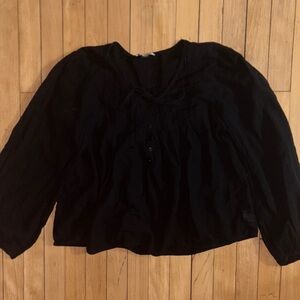 American Eagle Outfitters Black Blouse Flowy size large